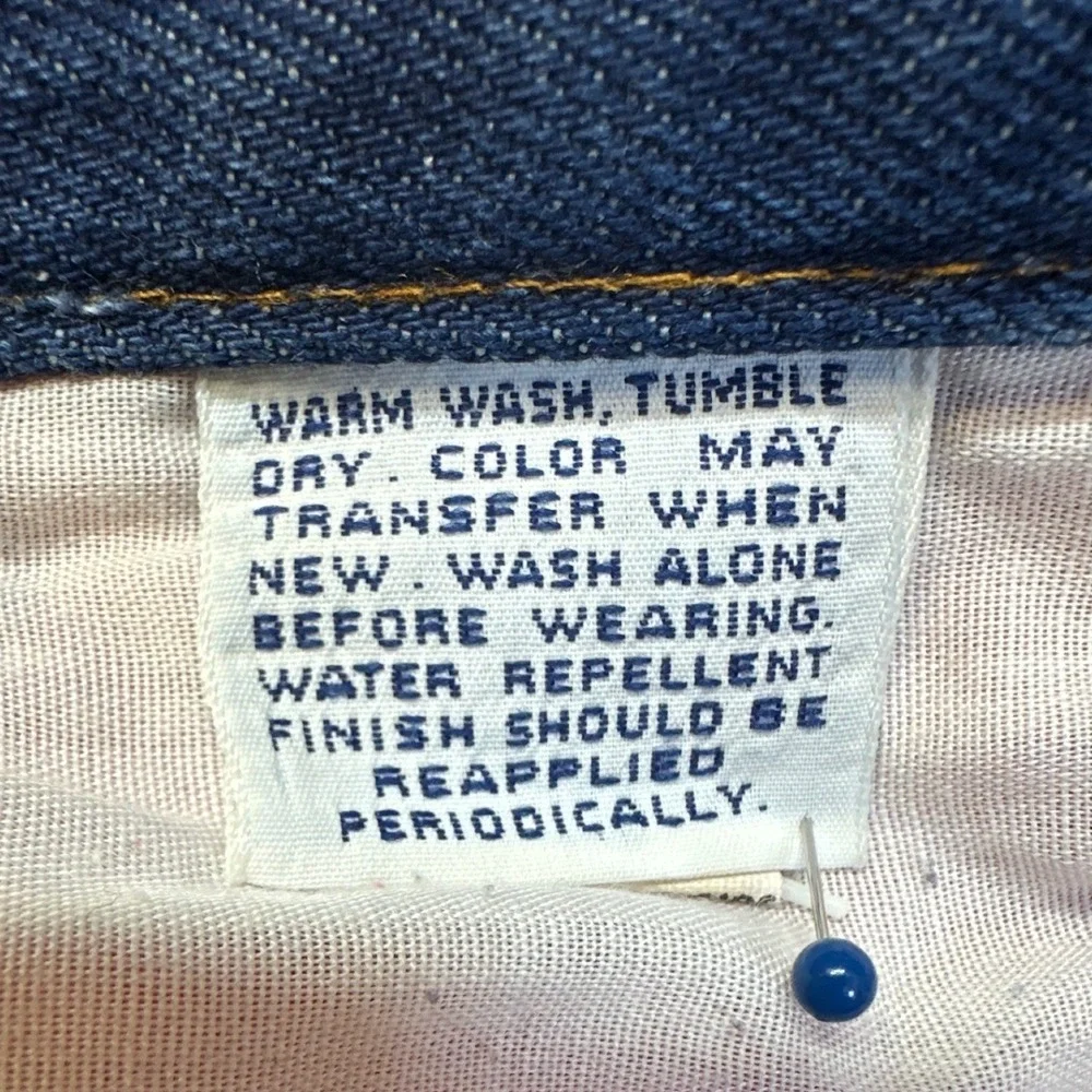 Levi's 2517 Jeans Men 38x34 Blue Excellent Vintage 1986 Flannel Lined Orange Tab